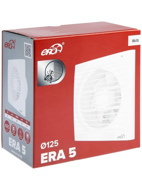 Вентилятор вытяжной ERA 5S, 175х175 мм, d=125 мм