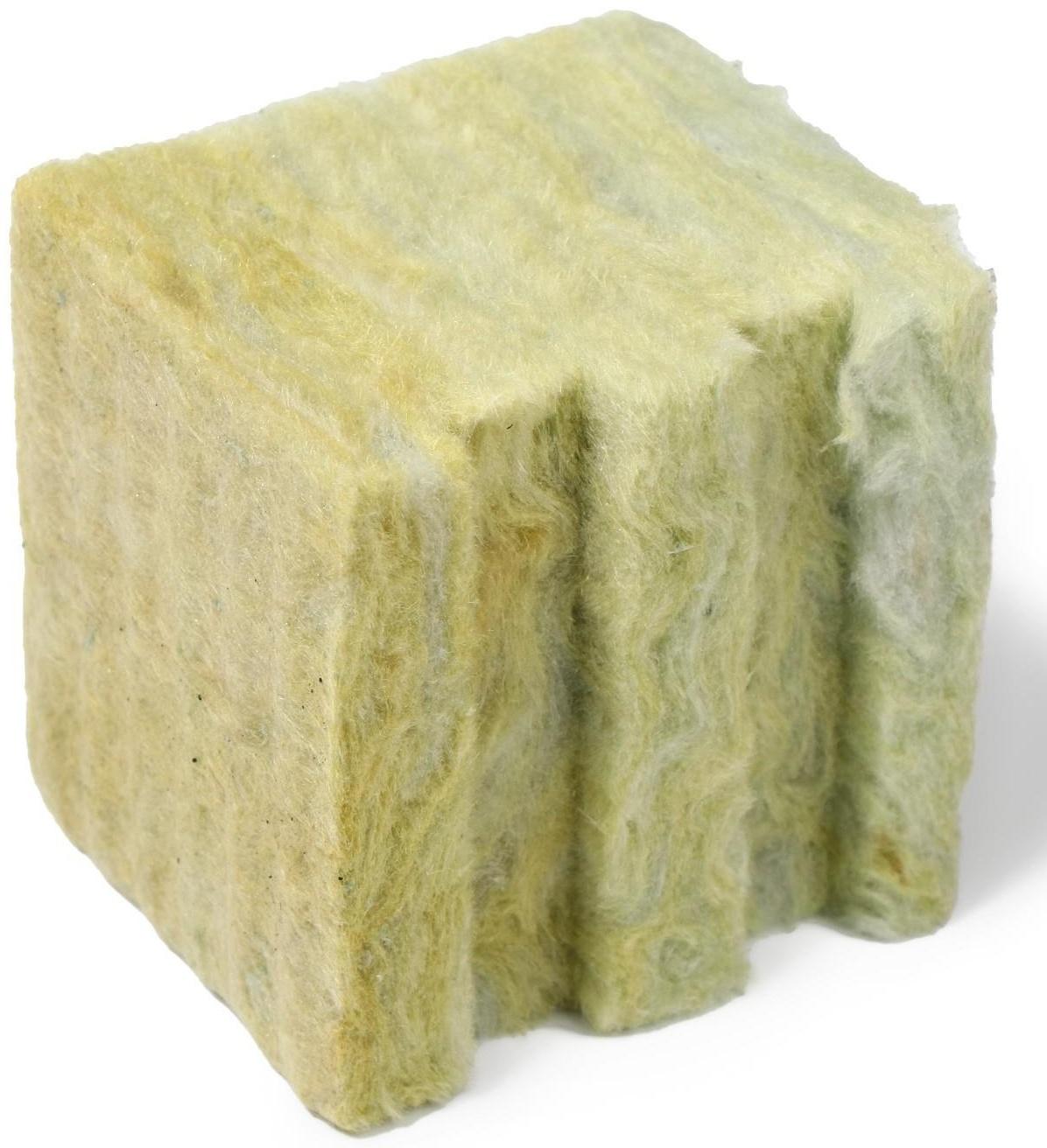 Субстрат минераловатный в кубике, 7.5 × 7.5 × 6.5 см, отверстие 15 × 15 мм, «Эковер»