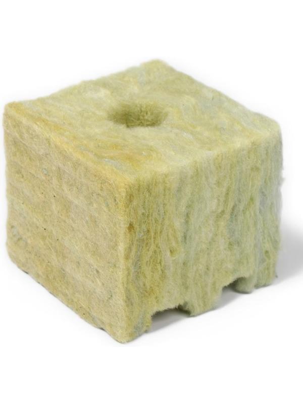 Субстрат минераловатный в кубике, 7.5 × 7.5 × 6.5 см, отверстие 15 × 15 мм, «Эковер»