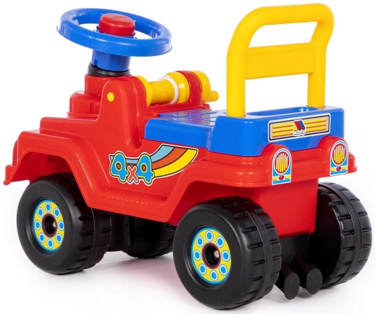Толокар «Джип» 4х4, звуковые эффекты, цвет красный