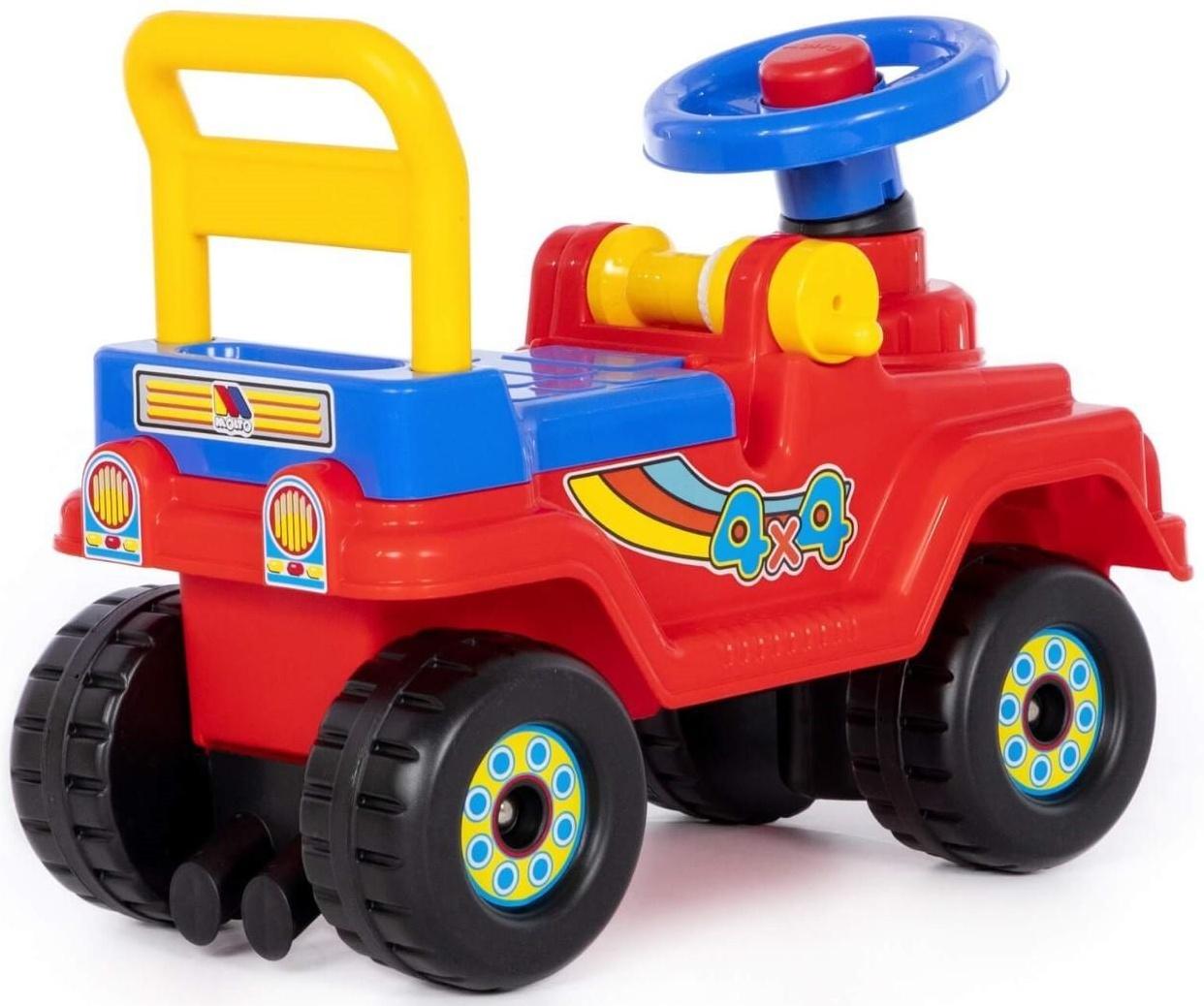 Толокар «Джип» 4х4, звуковые эффекты, цвет красный