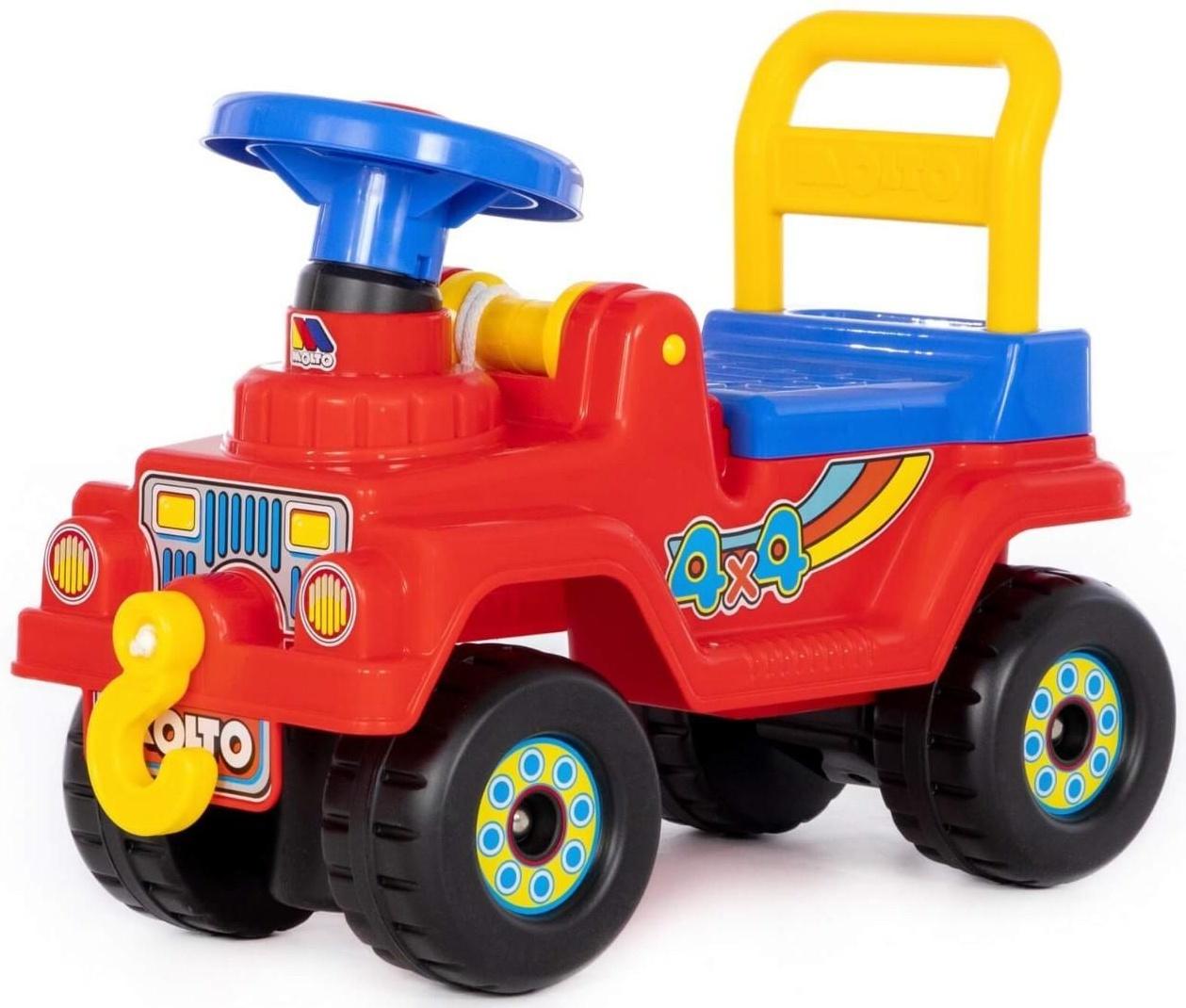 Толокар «Джип» 4х4, звуковые эффекты, цвет красный