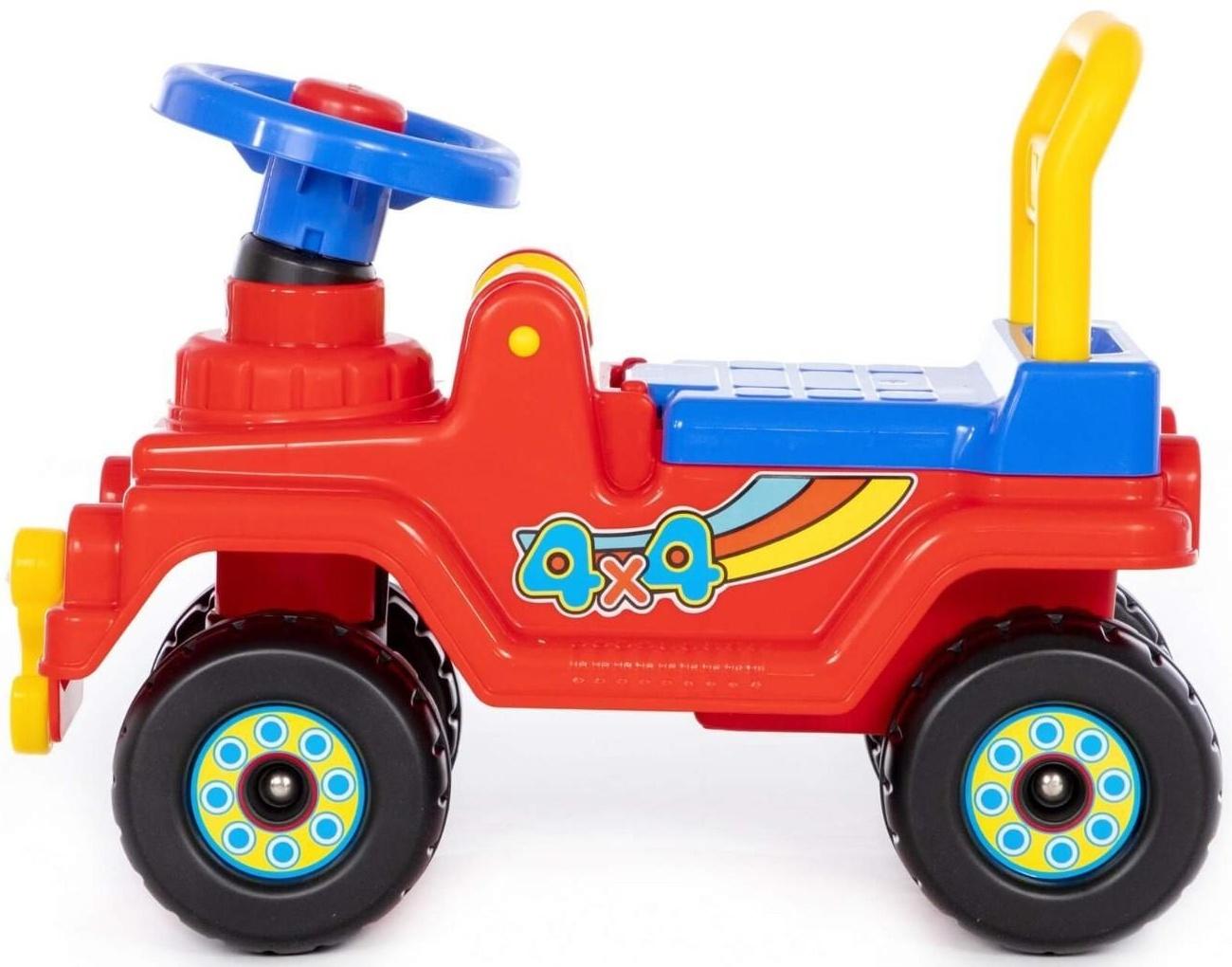 Толокар «Джип» 4х4, звуковые эффекты, цвет красный