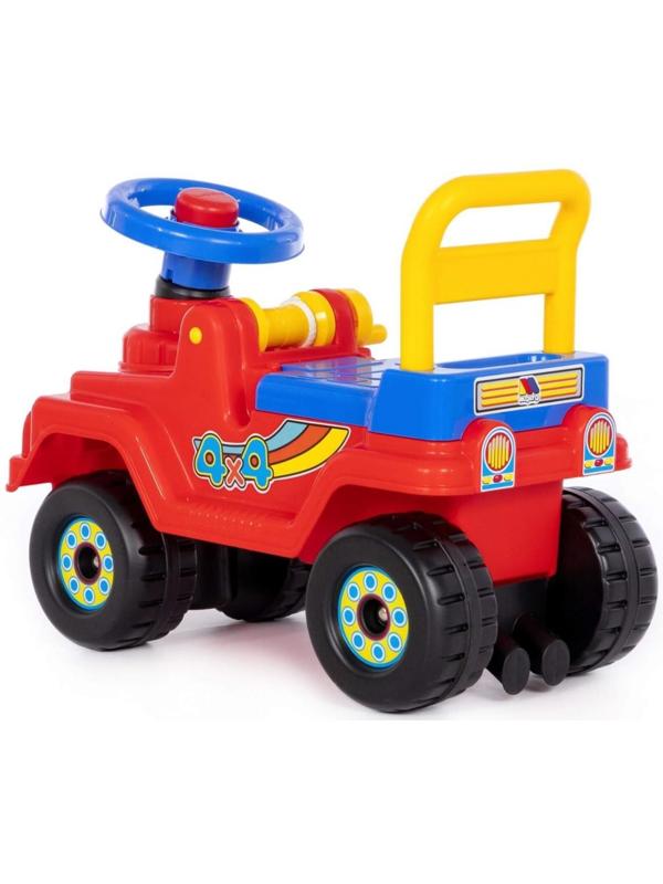 Толокар «Джип» 4х4, звуковые эффекты, цвет красный