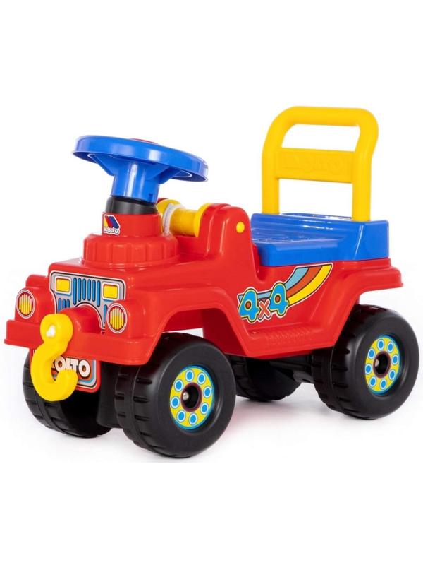 Толокар «Джип» 4х4, звуковые эффекты, цвет красный
