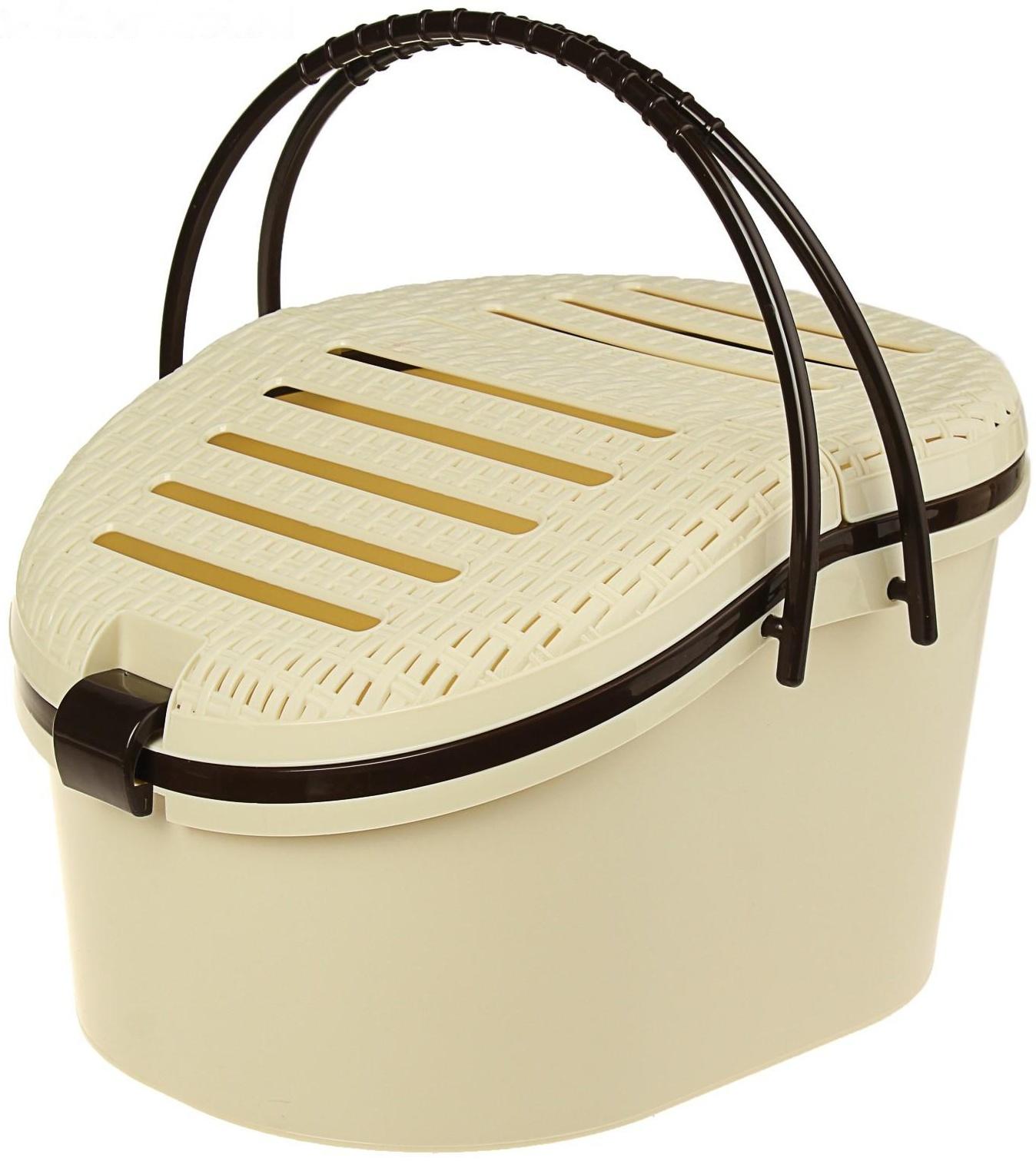 Корзина для переноски животных 45 x 37,5 x 41 см, микс цветов