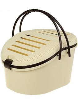 Корзина для переноски животных 45 x 37,5 x 41 см, микс цветов