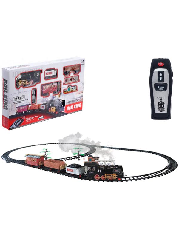 Железная дорога «Классика», радиоуправление, свет и звук, с дымом, работает от аккумулятора