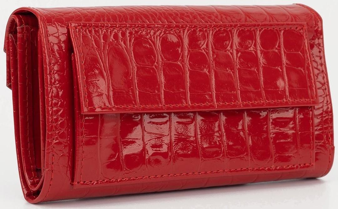 Кошелёк на кнопке, цвет красный