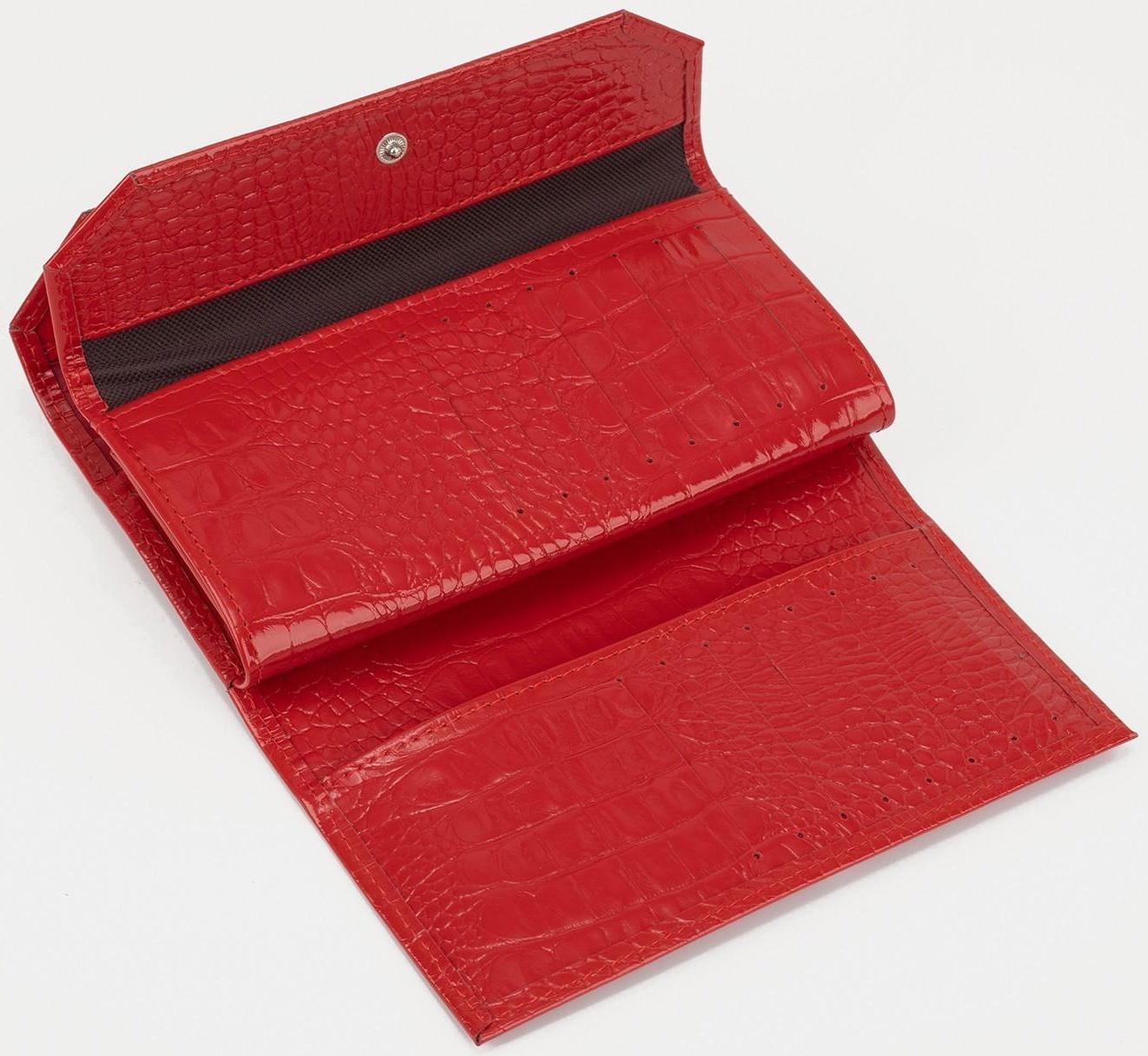 Кошелёк на кнопке, цвет красный