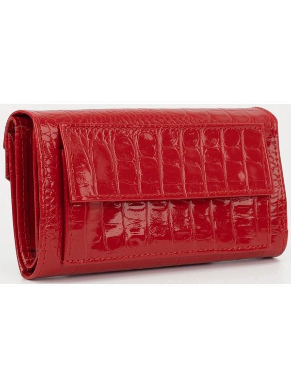 Кошелёк на кнопке, цвет красный