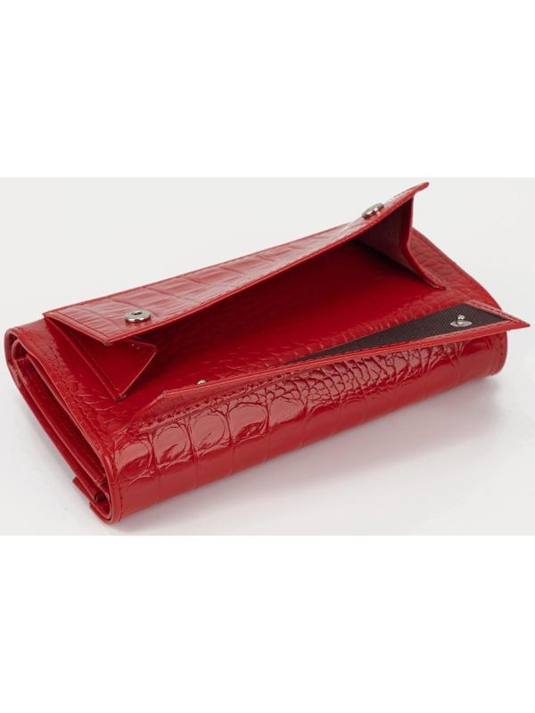 Кошелёк на кнопке, цвет красный