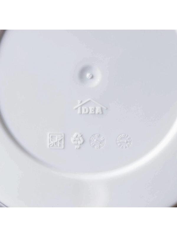 Горшок с поддоном «Камни», 1,4 л, цвет белый