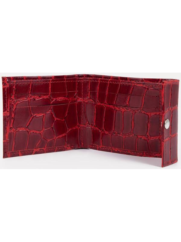 Кошелёк на кнопке, цвет красный