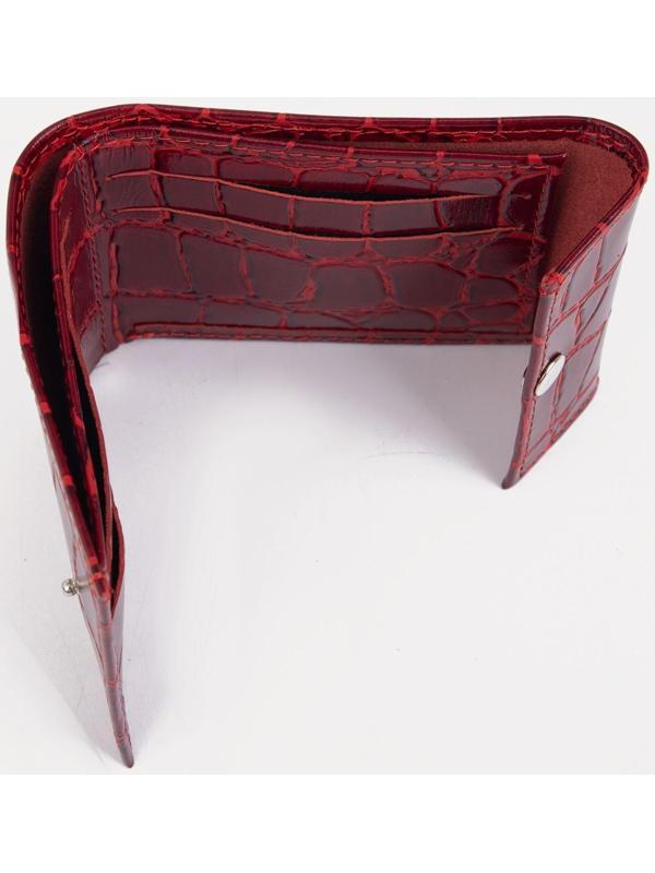 Кошелёк на кнопке, цвет красный