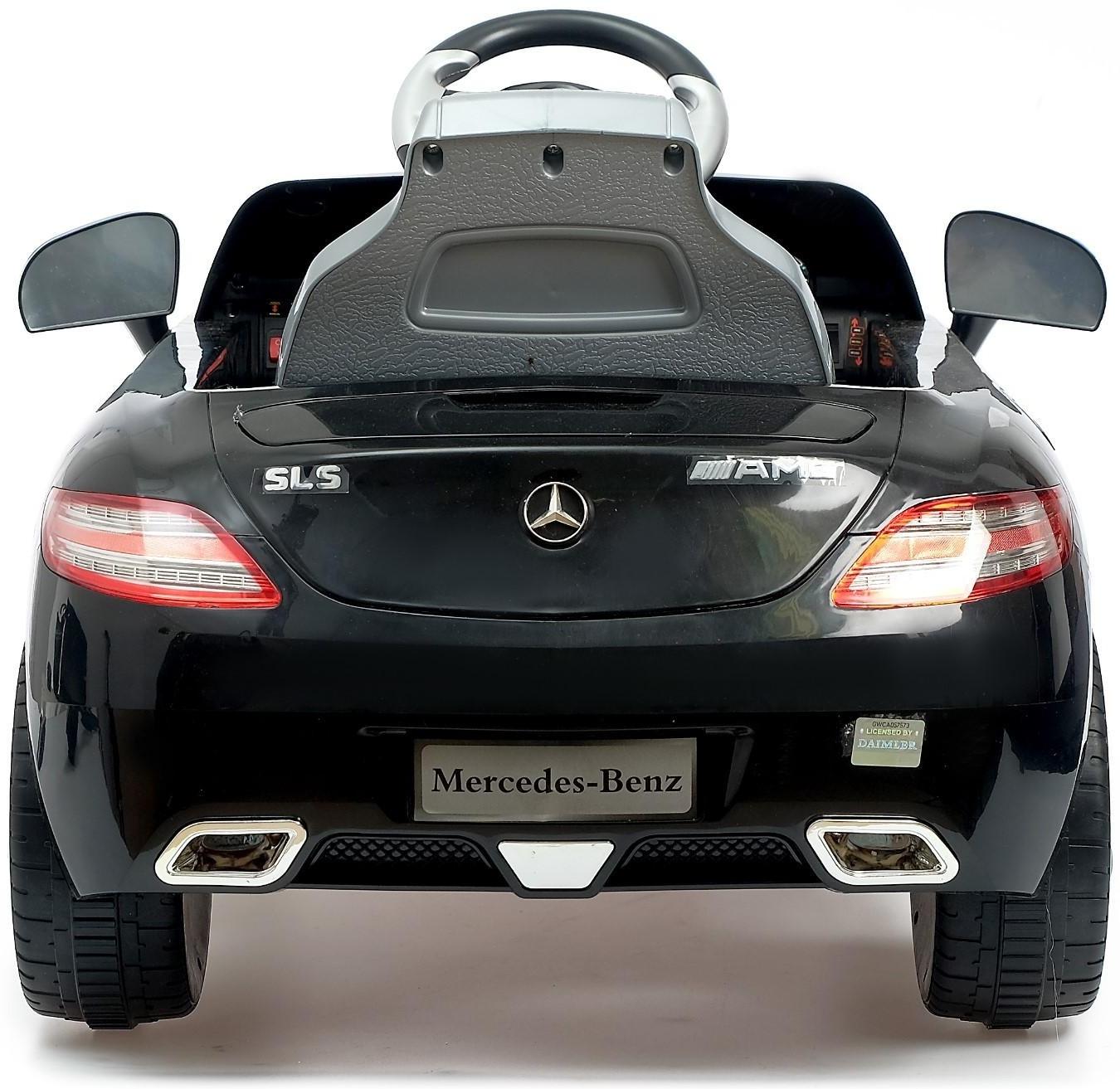 Электромобиль MERCEDES-BENZ SLS, с радиоуправлением, свет и звук, цвет черный