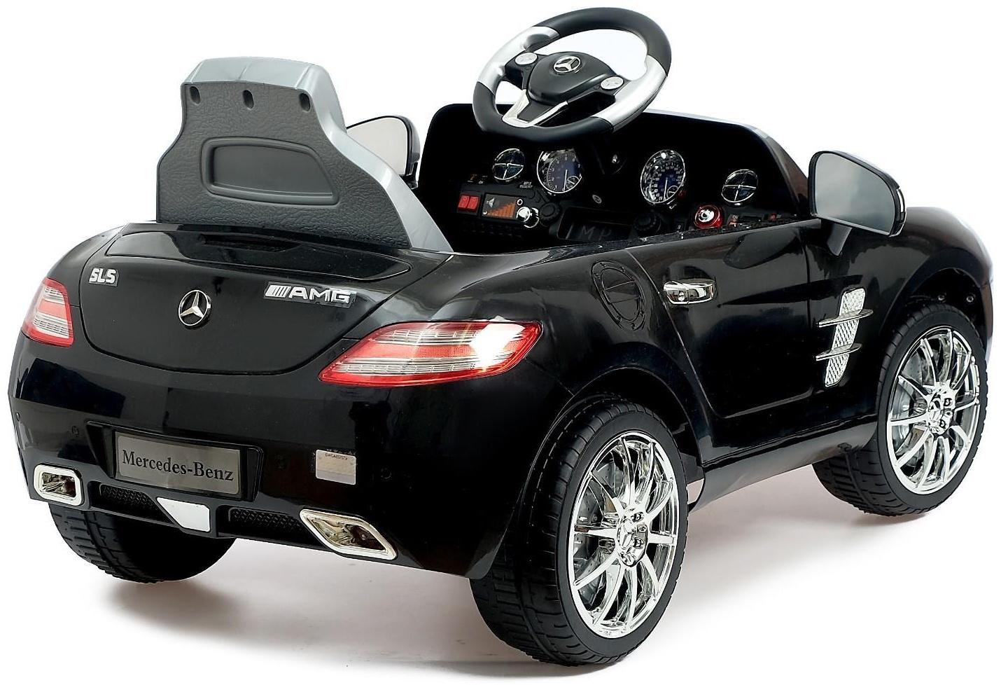 Электромобиль MERCEDES-BENZ SLS, с радиоуправлением, свет и звук, цвет черный