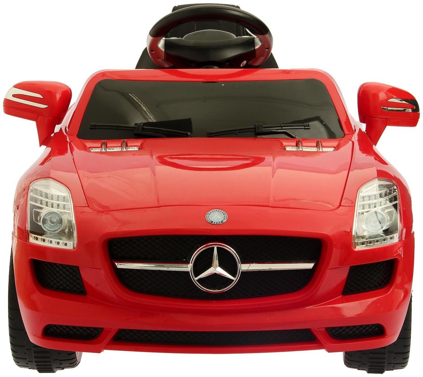 Электромобиль MERCEDES-BENZ SLS, с радиоуправлением, свет и звук, цвет красный