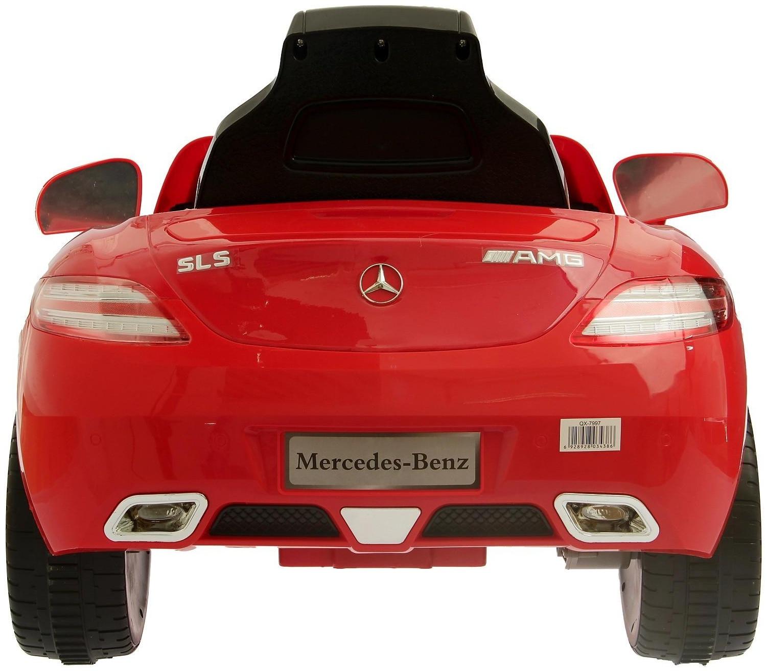 Электромобиль MERCEDES-BENZ SLS, с радиоуправлением, свет и звук, цвет красный