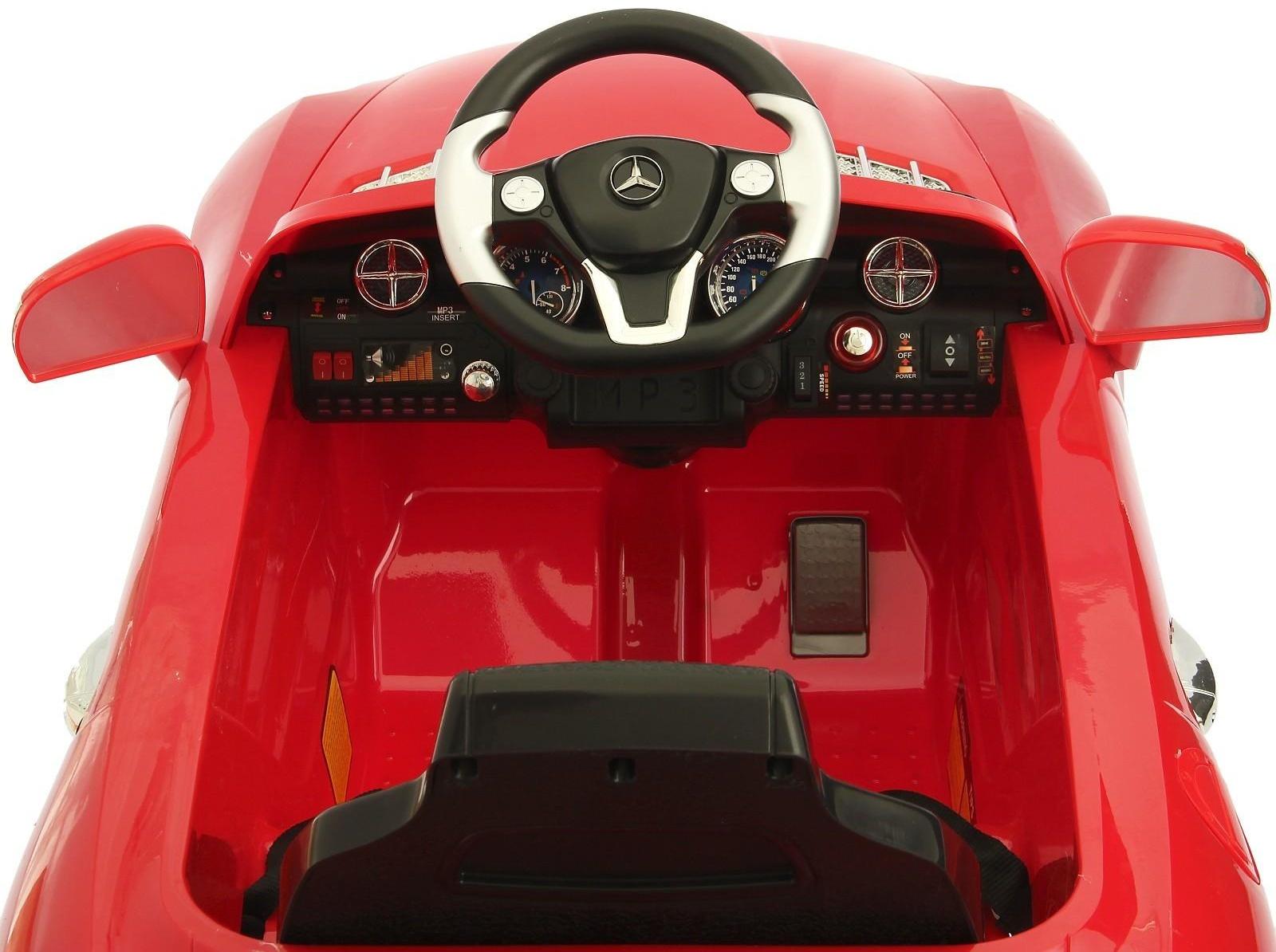 Электромобиль MERCEDES-BENZ SLS, с радиоуправлением, свет и звук, цвет красный