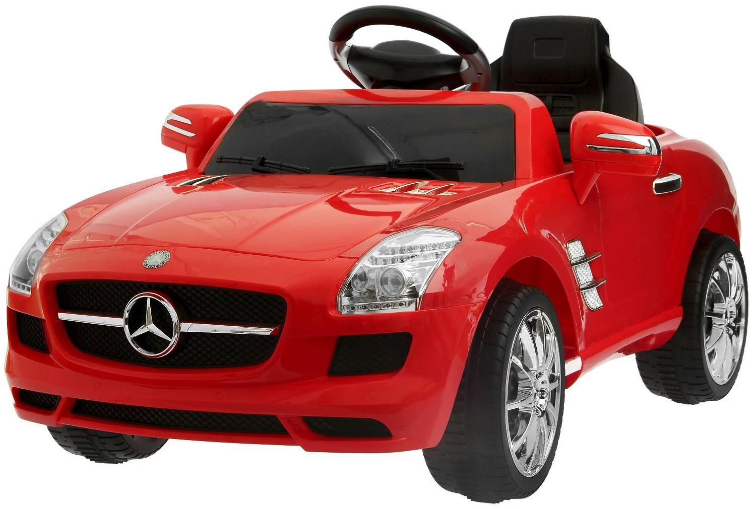 Электромобиль MERCEDES-BENZ SLS, с радиоуправлением, свет и звук, цвет красный