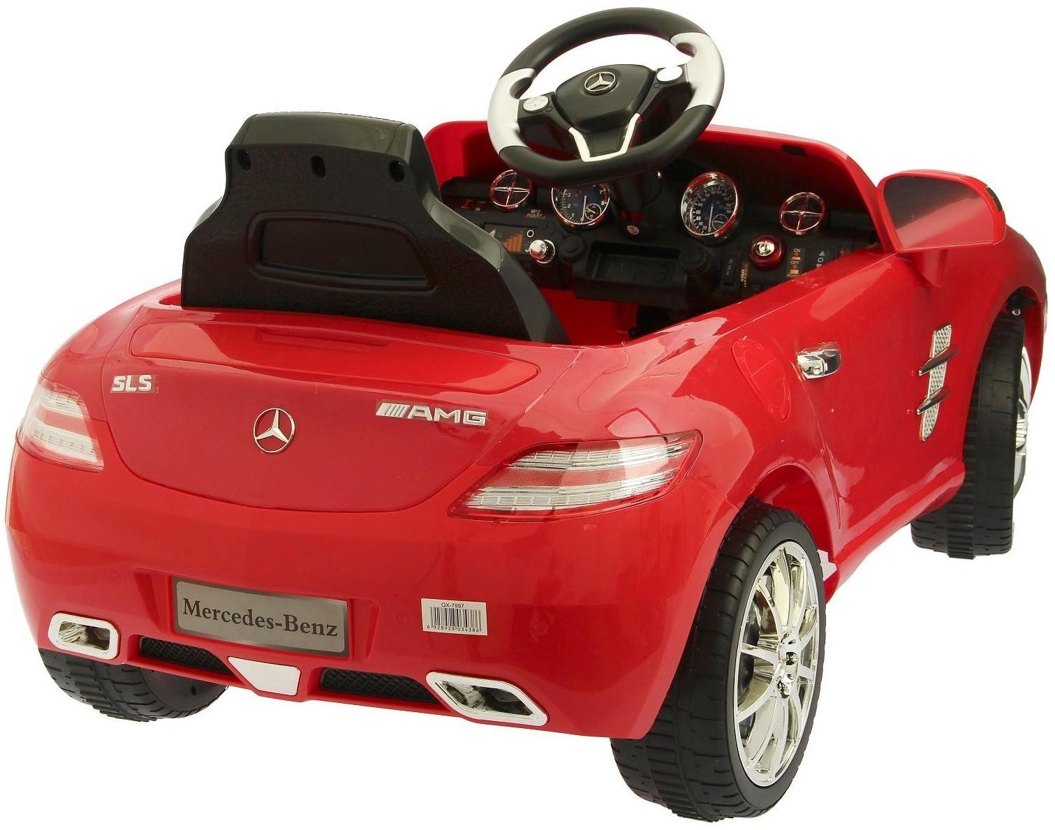 Электромобиль MERCEDES-BENZ SLS, с радиоуправлением, свет и звук, цвет красный