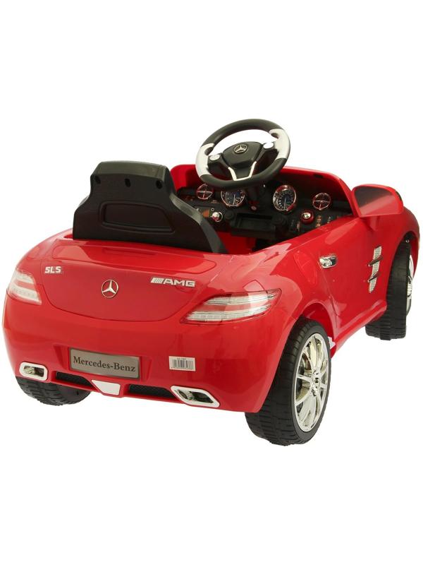 Электромобиль MERCEDES-BENZ SLS, с радиоуправлением, свет и звук, цвет красный