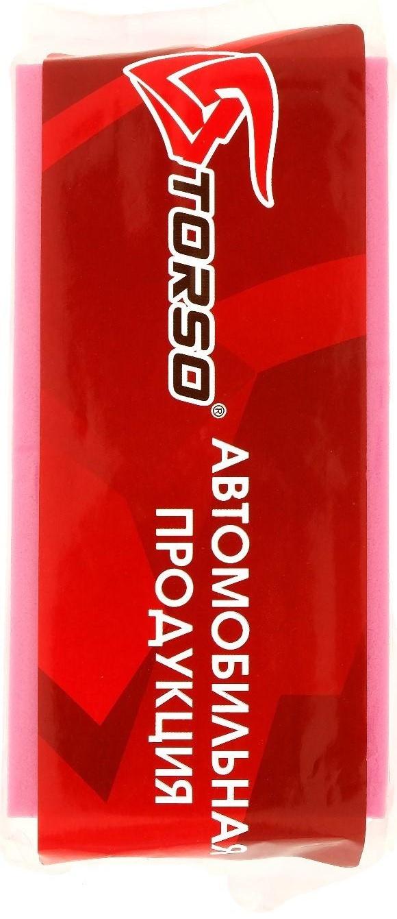 Губка для мытья авто TORSO влаговпитывающая 11.5×5.5 см, микс