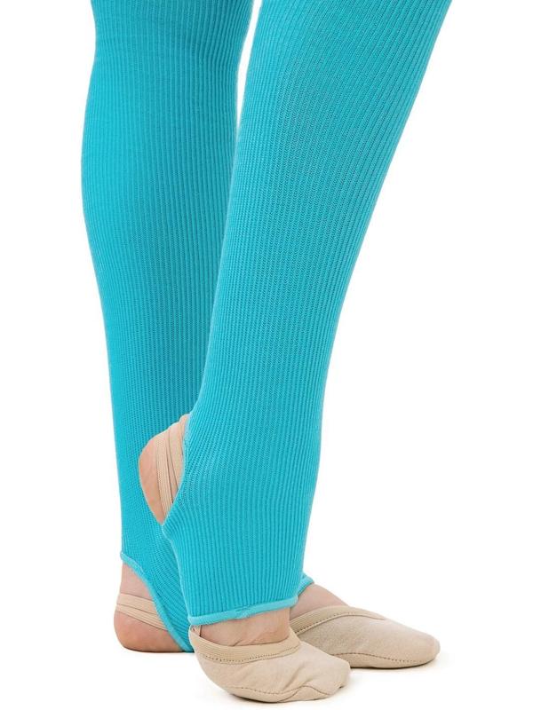 Гетры для танцев №5, без носка и пятки, L= 50 см, цвет бирюзовый