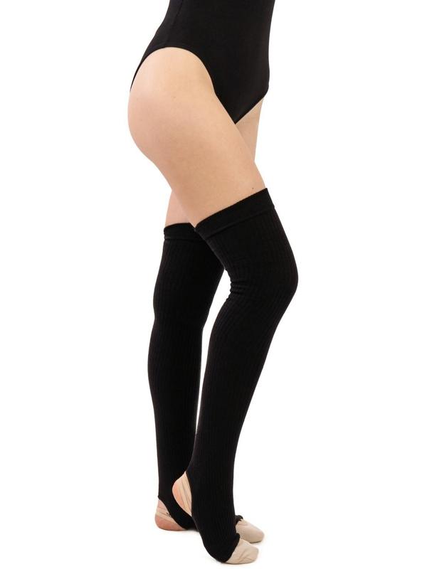 Гетры для танцев полушерстяные №1, L= 50 см, цвет чёрный