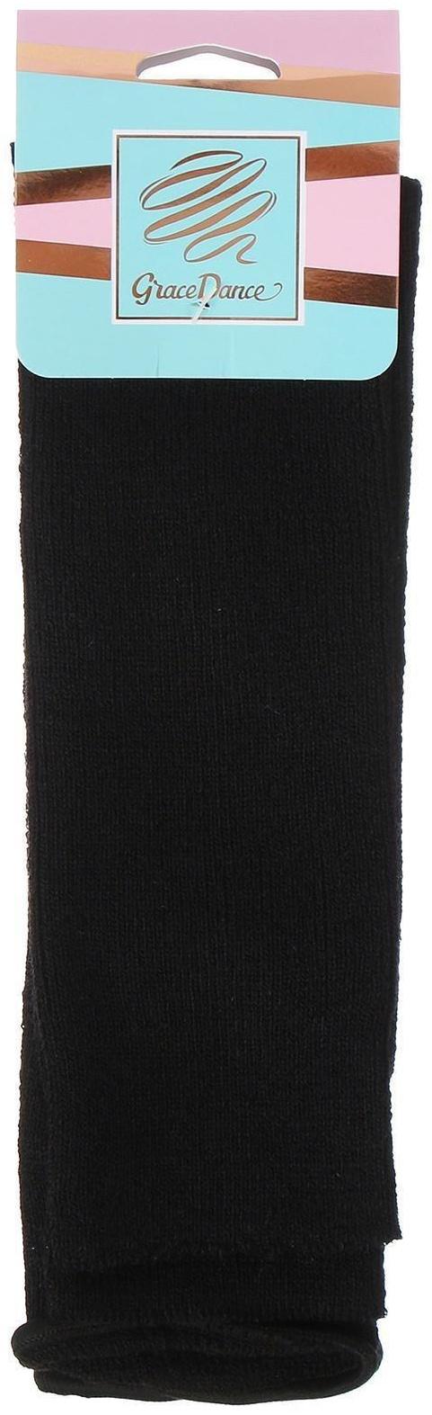 Гетры для танцев полушерстяные №1, L= 80 см, цвет чёрный