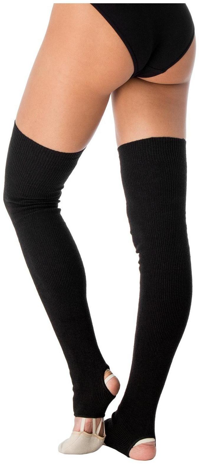 Гетры для танцев полушерстяные №1, L= 80 см, цвет чёрный