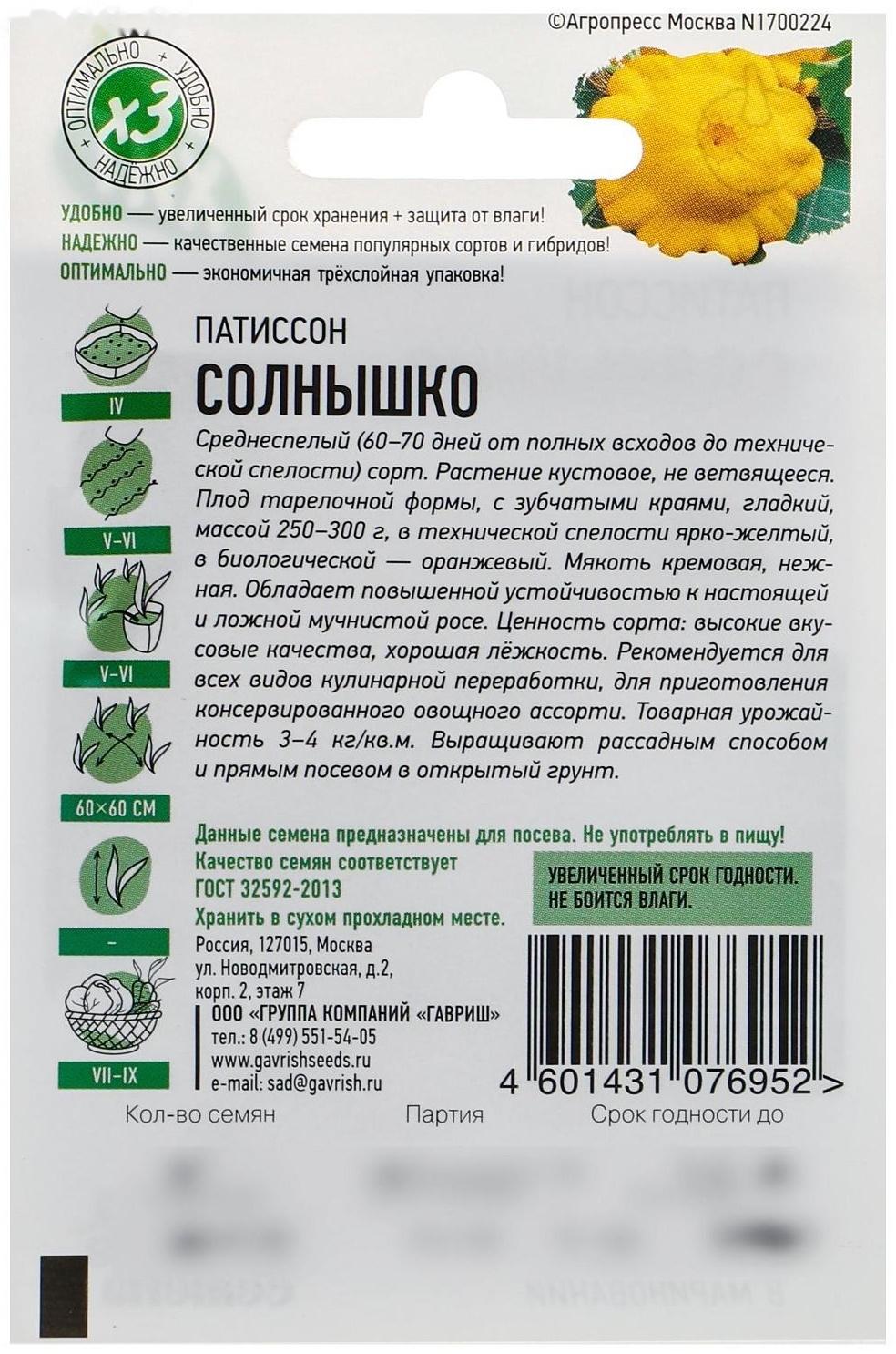 Семена Патиссон 