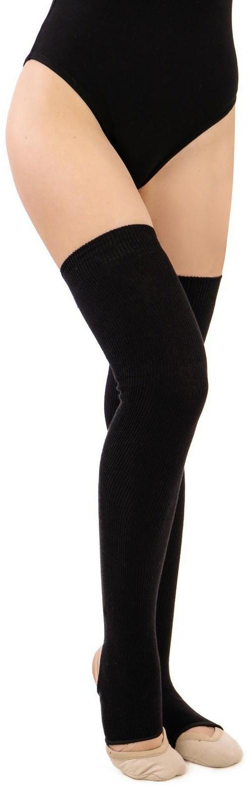 Гетры для танцев №5, без носка и пятки, L= 70 см, цвет чёрный