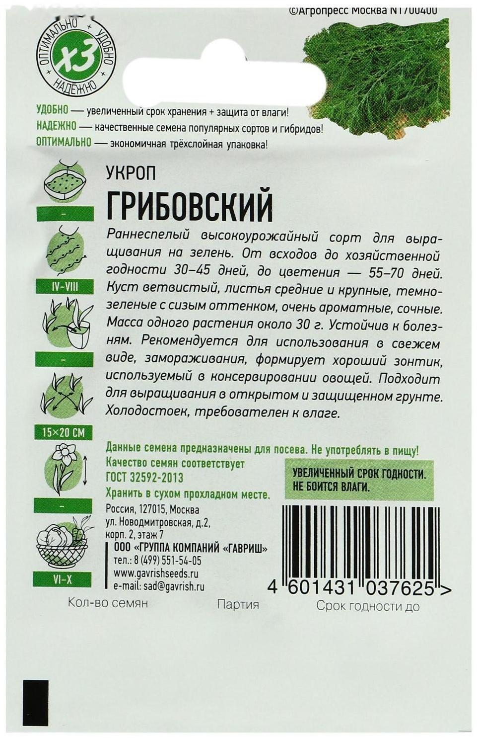 Семена Укроп 