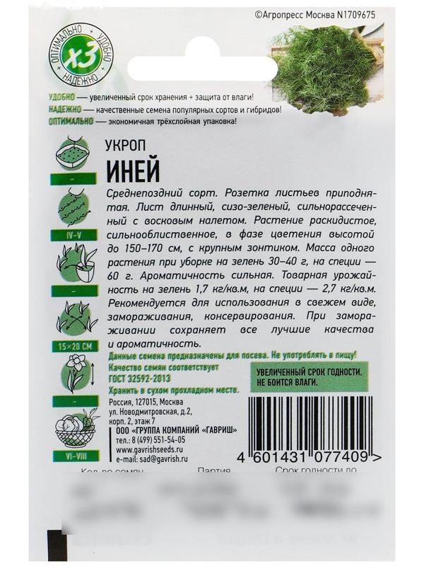 Семена Укроп 