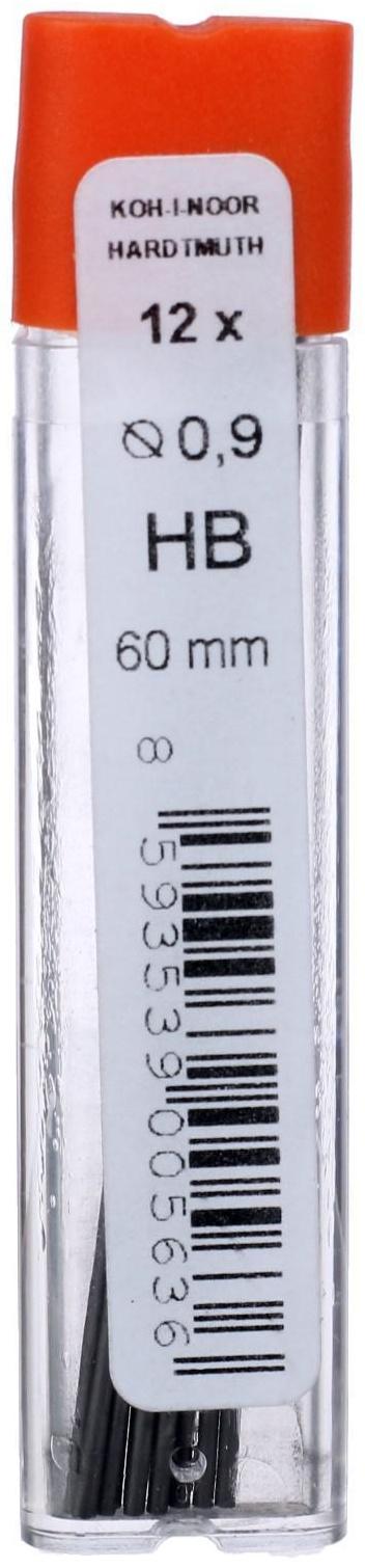 Грифели для механических карандашей 0.9 мм, Koh-I-Noor 4172 НВ, 12 штук, в футляре