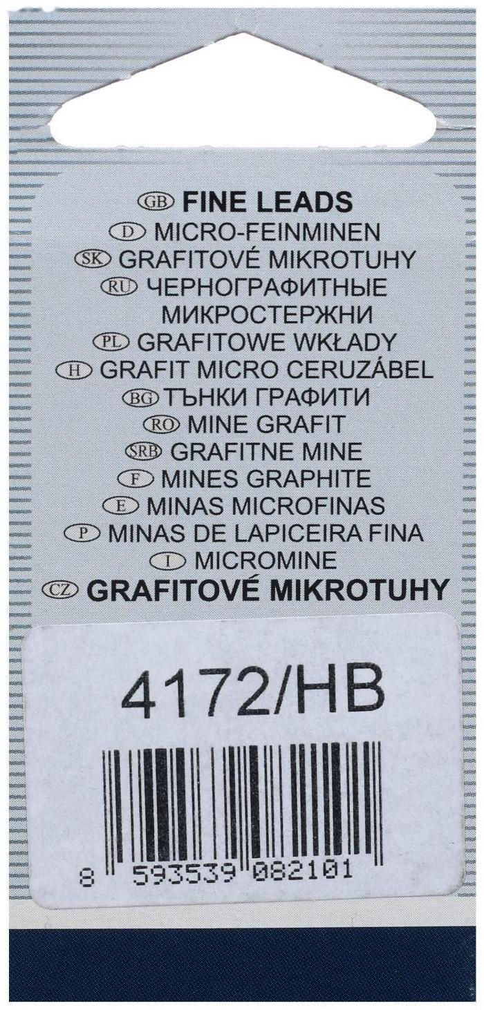 Грифели для механических карандашей 0.9 мм, Koh-I-Noor 4172 НВ, 12 штук, в футляре