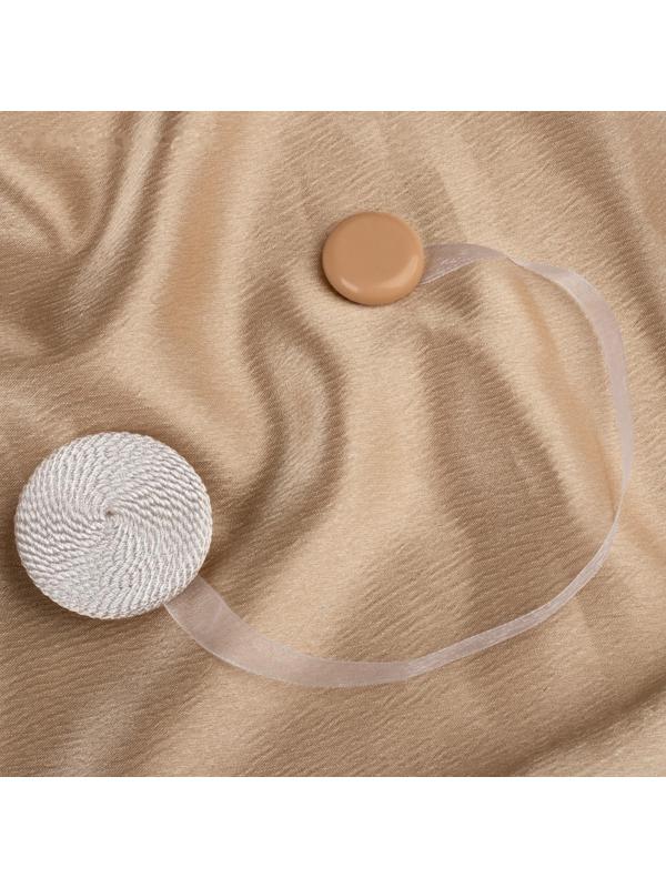 Подхват для штор «Круг», d = 5,5 см, цвет белый