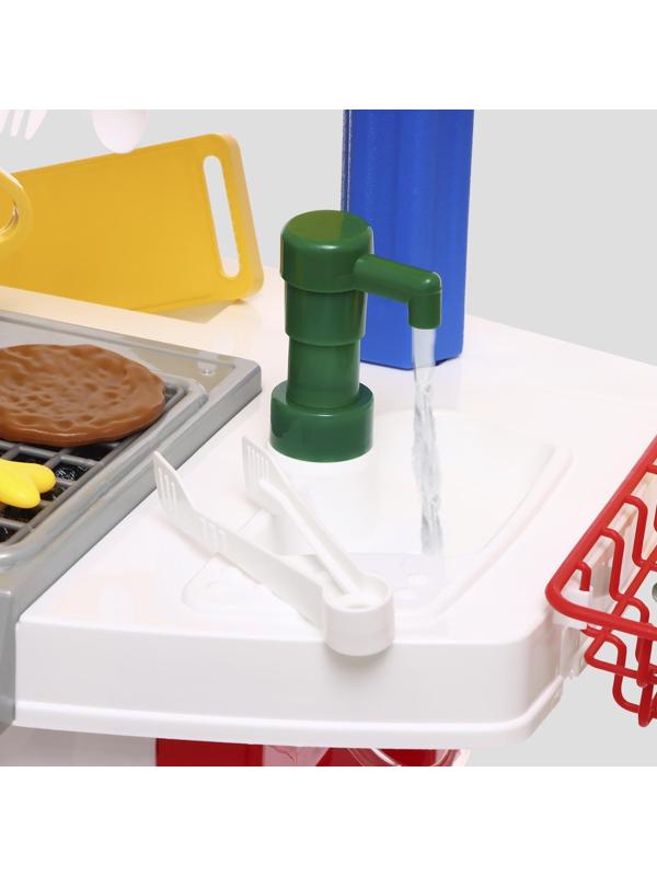 Игровой модуль «Кухня для Шефа» с аксессуарами, световые и звуковые эффекты, бежит вода из крана, 33 предмета