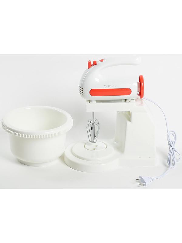 Миксер ENERGY EN-273, стационарный, 200 Вт, 1.5 л, 5 скоростей, бело-красный