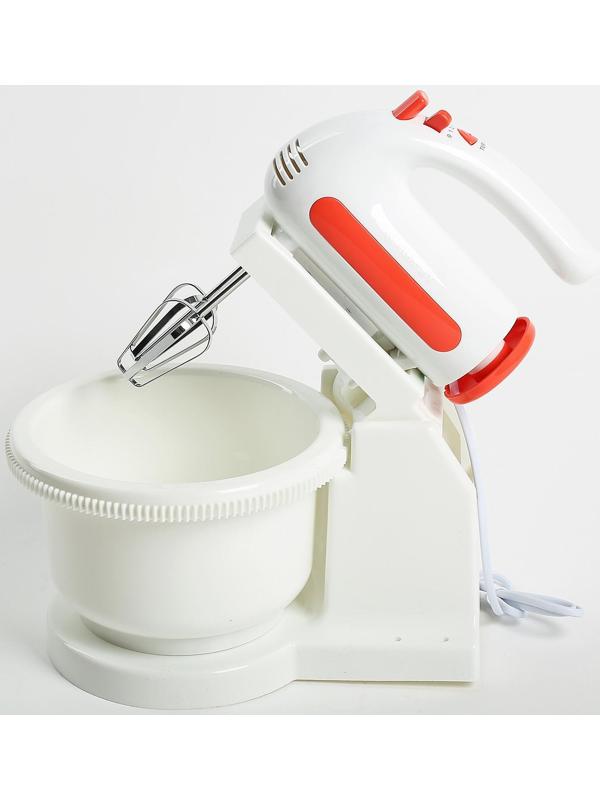 Миксер ENERGY EN-273, стационарный, 200 Вт, 1.5 л, 5 скоростей, бело-красный