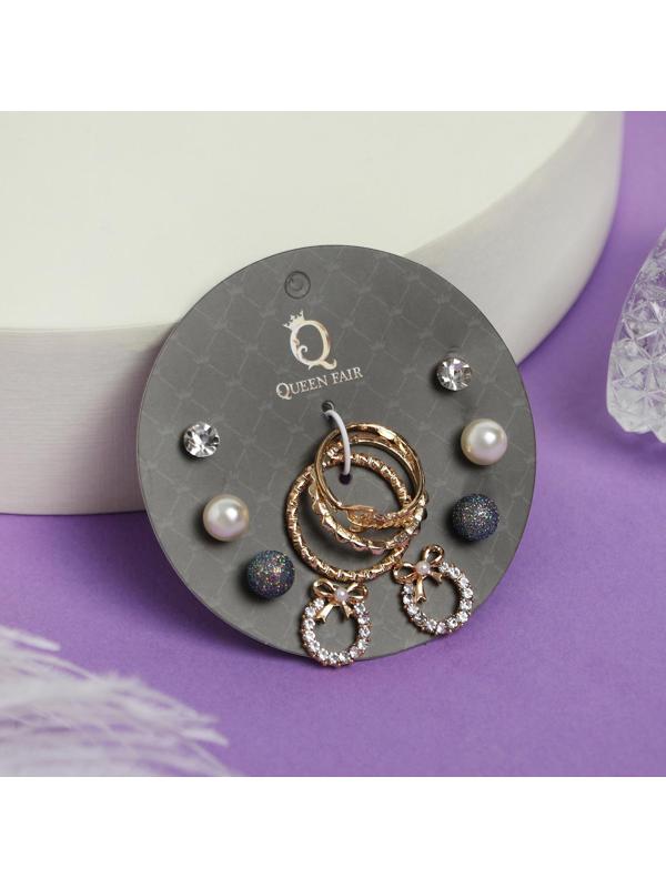 Пусеты с кольцами 