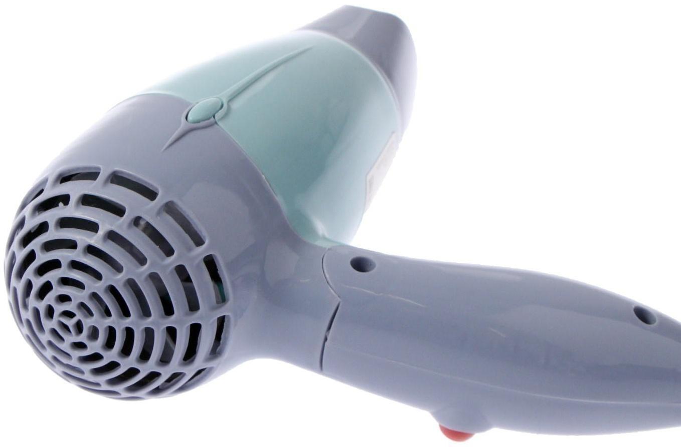 Фен Luazon LF-23, 800 Вт, 2 скорости, 2 режима, складная ручка, голубой