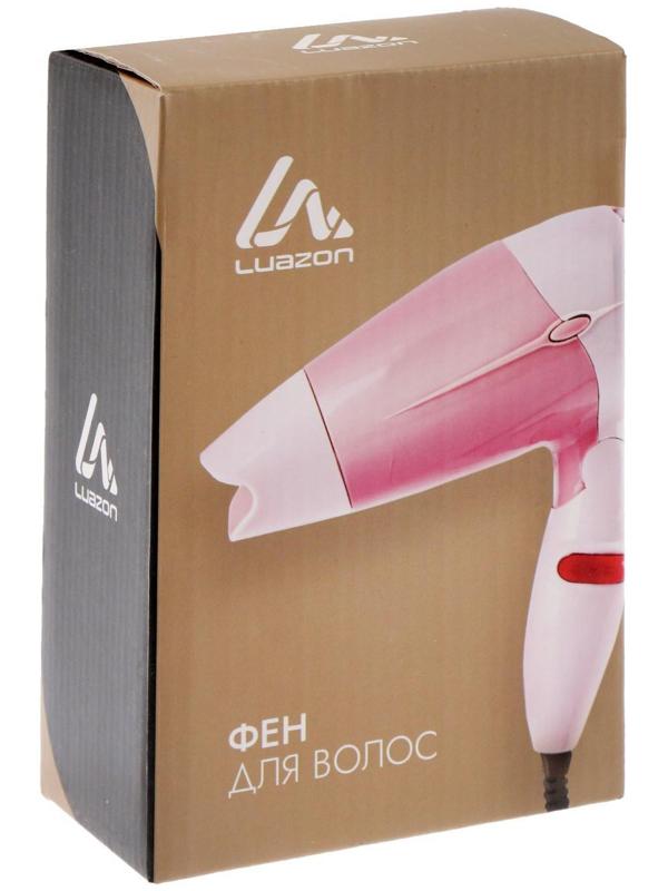 Фен Luazon LF-23, 800 Вт, 2 скорости, 2 режима, складная ручка, голубой