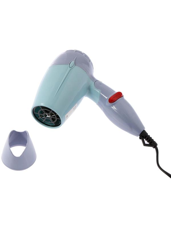 Фен Luazon LF-23, 800 Вт, 2 скорости, 2 режима, складная ручка, голубой