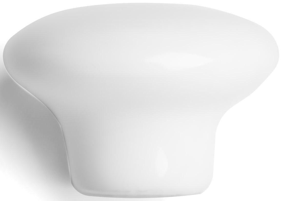 Ручка-кнопка BOWL Ceramics 002, керамическая, белая