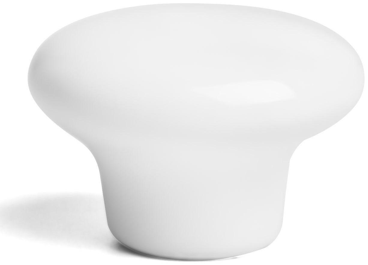 Ручка-кнопка BOWL Ceramics 002, керамическая, белая