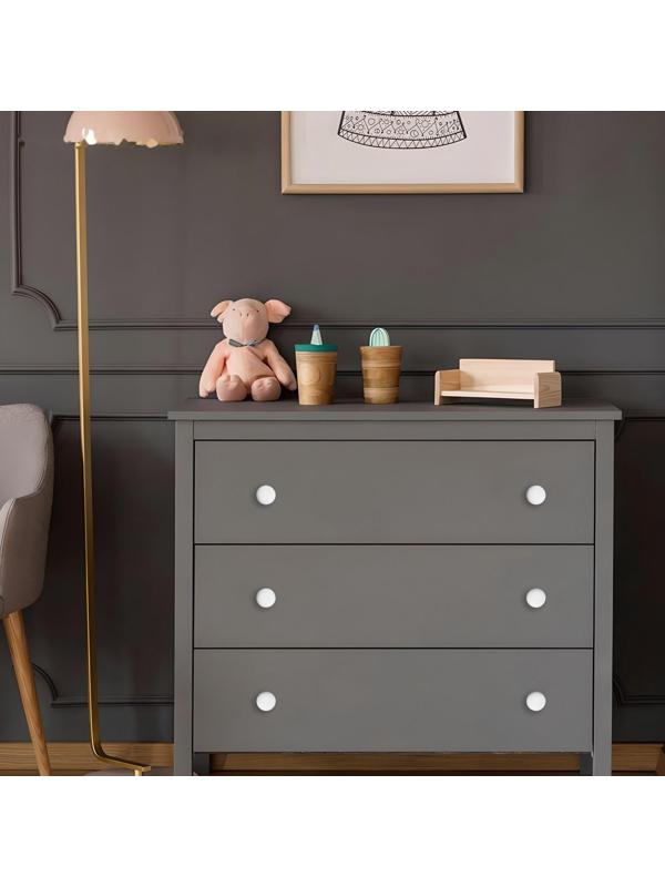 Ручка-кнопка BOWL Ceramics 002, керамическая, белая