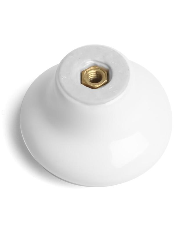 Ручка-кнопка BOWL Ceramics 002, керамическая, белая